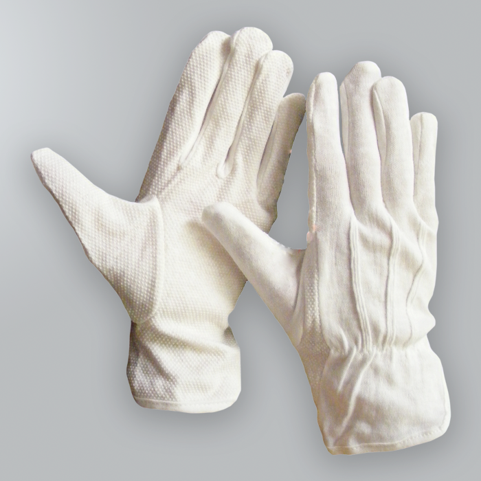 100% Cotton Gloves Dotted Palm (1 Pair) 100% Cotton Gloves Dotted Palm (1 Pair)